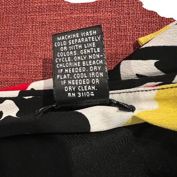 Madison Studio Women’s Bright Colorful Dress V-Neck Front & Back Size 14 - Picture 7 of 7